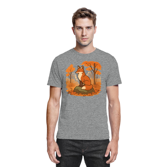 Front view of Arvenzo Ember Trail unisex shirt in sports grey meliert, showcasing a comfortable fit and stylish design.