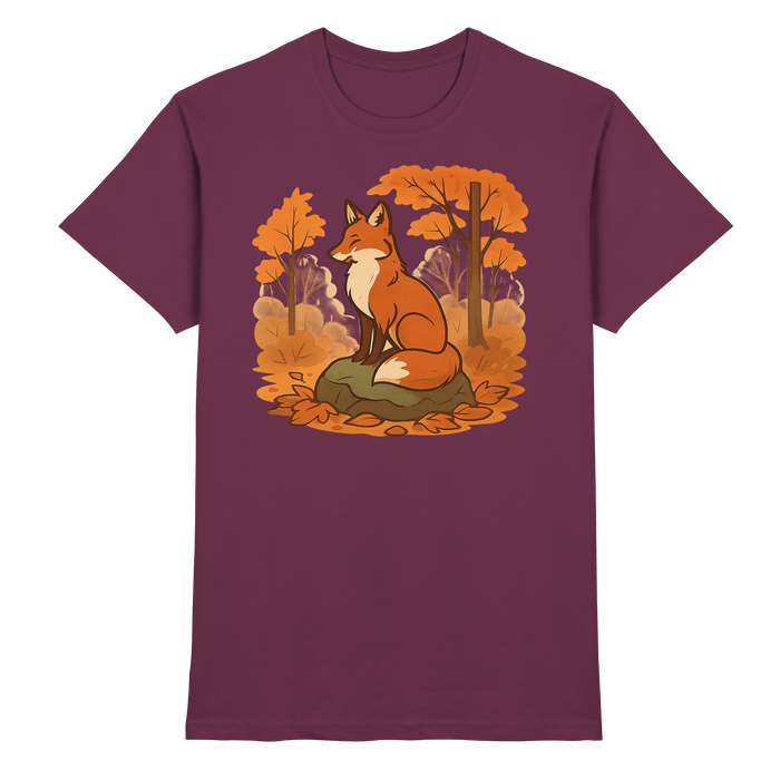 Front view of Arvenzo Ember Trail unisex burgundy shirt, premium fabric, with a casual fit and minimal design.