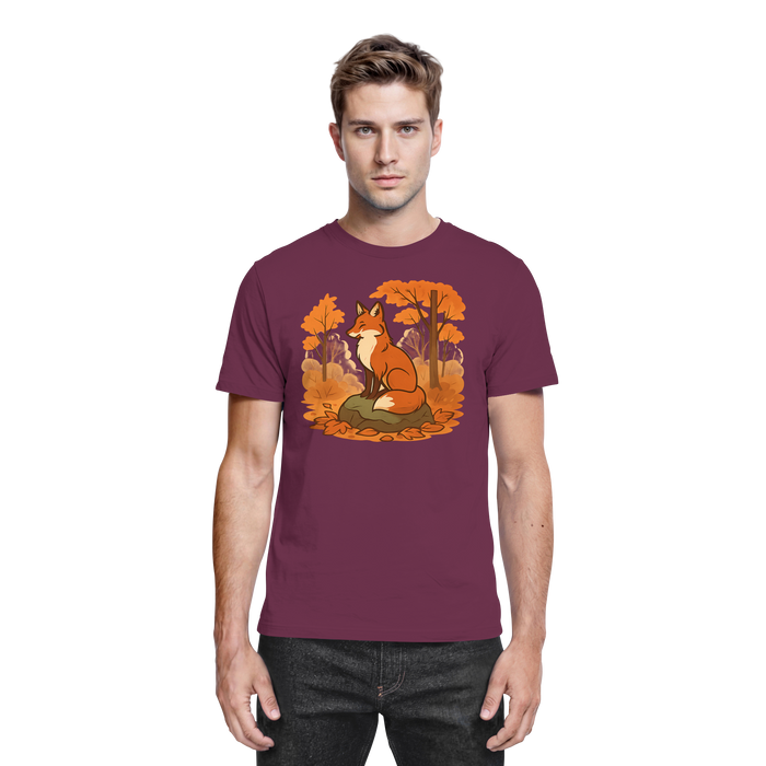 Arvenzo Ember Trail unisex shirt in burgundy, front view showcasing a stylish, premium design on a comfortable fabric.