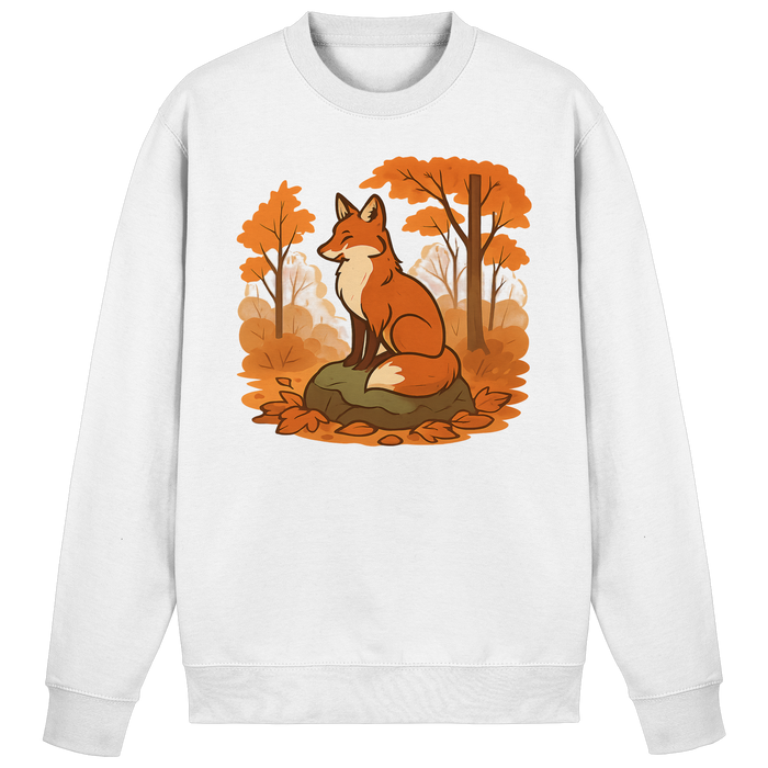 Arvenzo Ember Trail sweatshirt in Arctic White, front view showing a classic crewneck design and soft fabric texture.