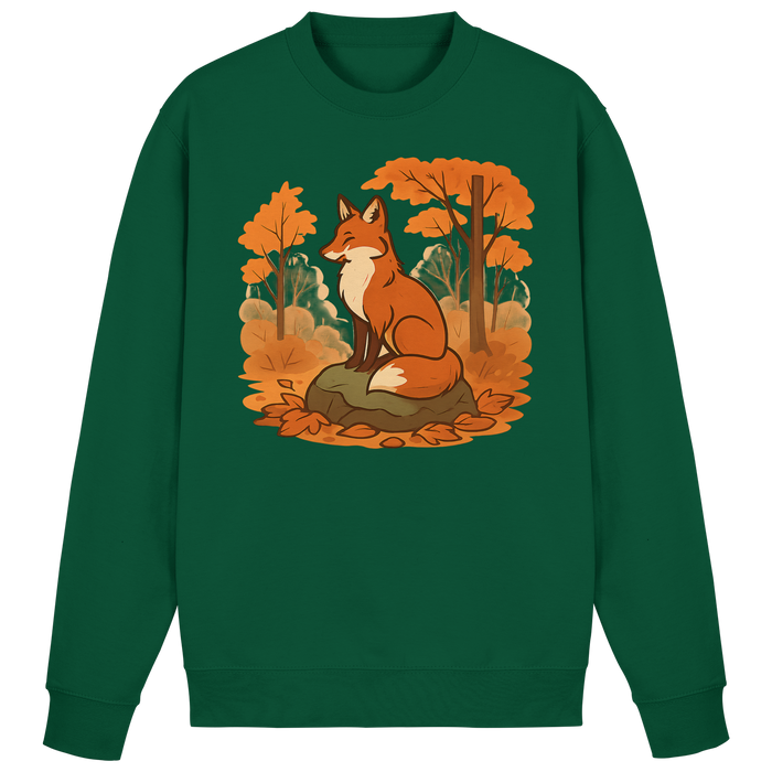 Arvenzo Ember Trail sweatshirt in bottle green, front view showing a classic crewneck design and soft fabric texture.