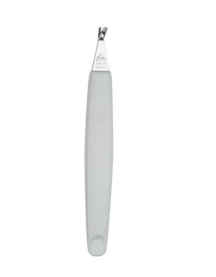Nail scissors with stainless steel V-shaped blade for cuticle removal