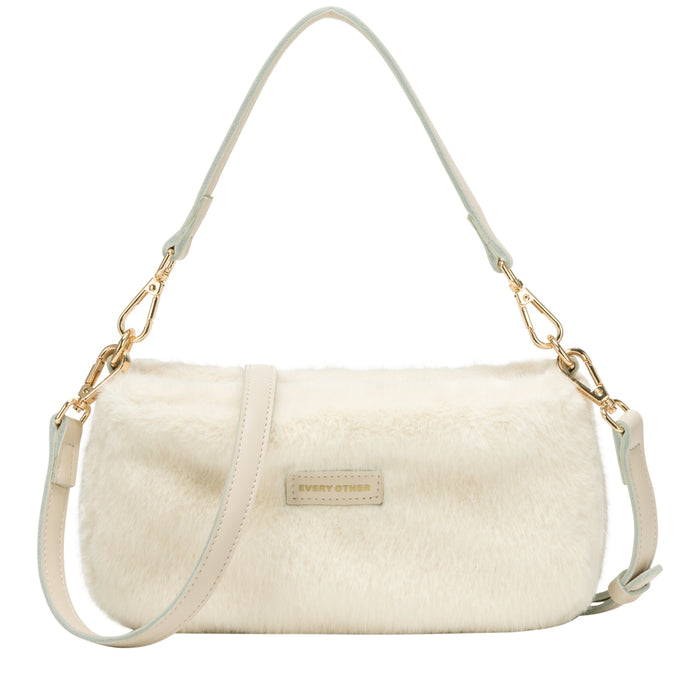 Every Other Baguette Cross Body Shoulder Bag - Off White