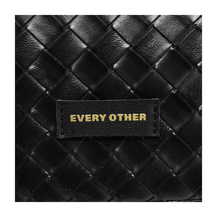 Every Other Flap Over Shoulder Clutch Cross Body Bag - Black