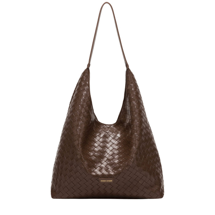 Every Other Single Strap Shoulder Bag - Brown