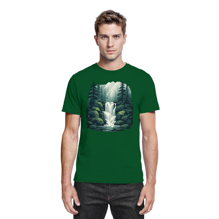 Arvenzo Fall Creek unisex shirt in bottle green, front view showcasing a premium casual shirt design.