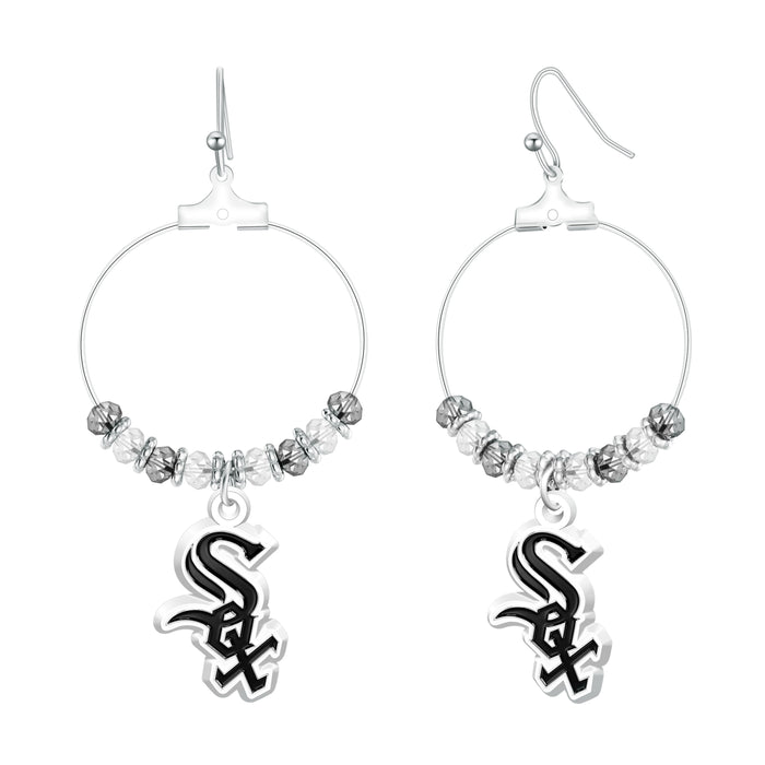 Fancy White Sox Dangle Earring