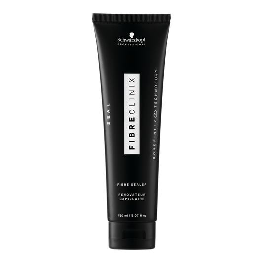 Black Squeeze tube of Schwarzkopf Fibreclinix  on a white background