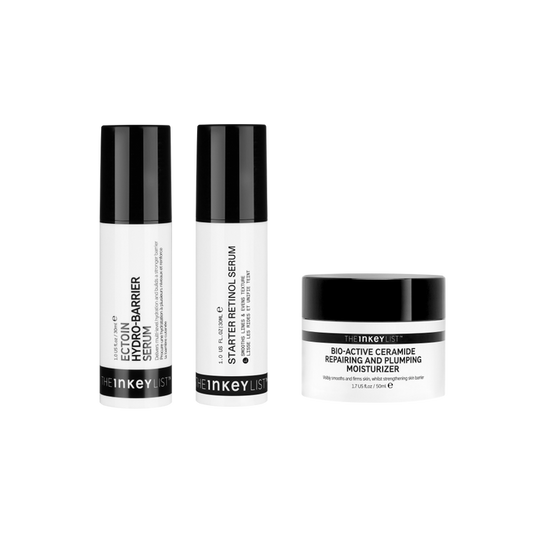 Three skincare products from The Inkey List on a white background