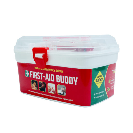 FIRST AID BUDDY – Portable Medical Kit for Home, Office & Travel (HDPE, CE & ISO Marked)
