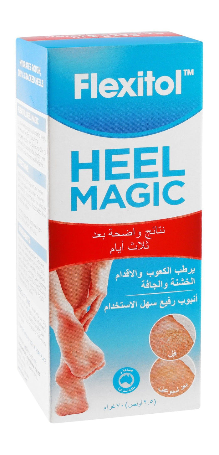 Flexitol Heel Magic Cream for Rough, Dry & Cracked Heels, 70g - Makkah Pharmacy