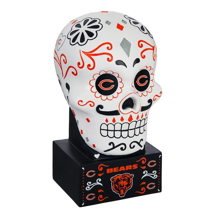 FOCO Chicago Bears Sugar Skull Garden Statue