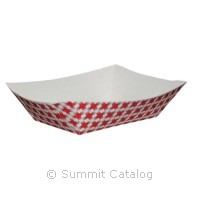FOOD TRAY/ Red Check Design, 1/4 lb, 1000 per case-Food Service