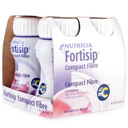 Fortisip Compact Fibre Liquid Strawberry 125ml x4