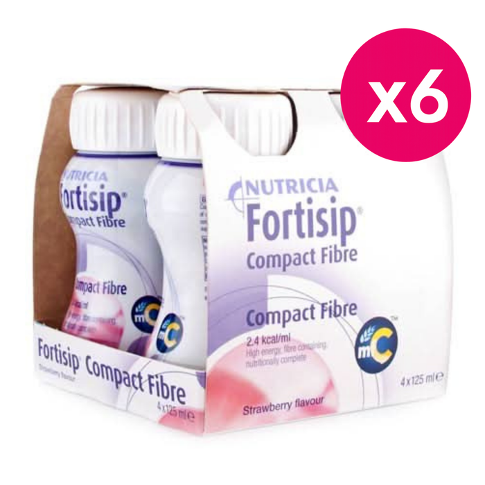 Fortisip Compact Fibre Liquid Strawberry 125ml x4