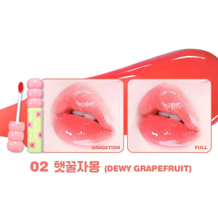 Colorgram Fruity Glass Tint 02 DEWY GRAPEFRUIT Nudie Glow Australia