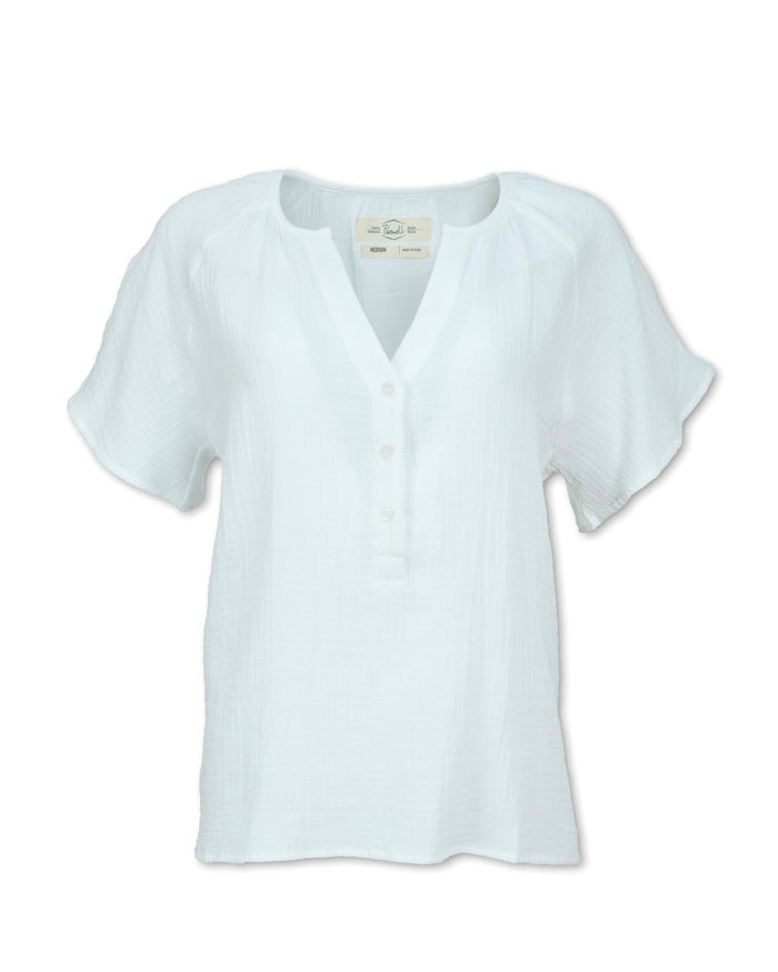 GAUZE RAGLAN SLEEVE TOP