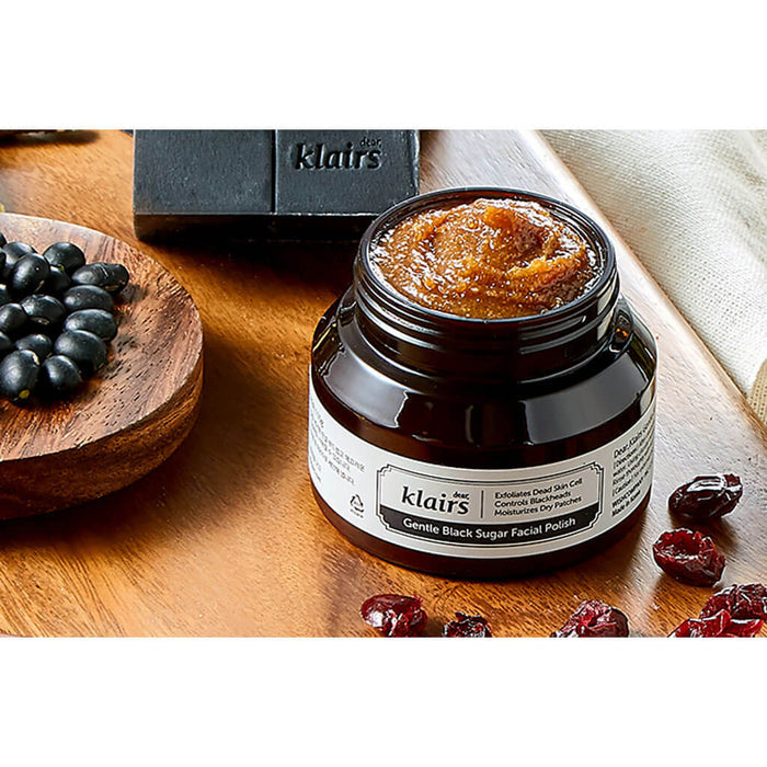 Nudie Glow Dear Klairs Gentle Black Sugar Facial Polish Korean Beauty Skincare Australia