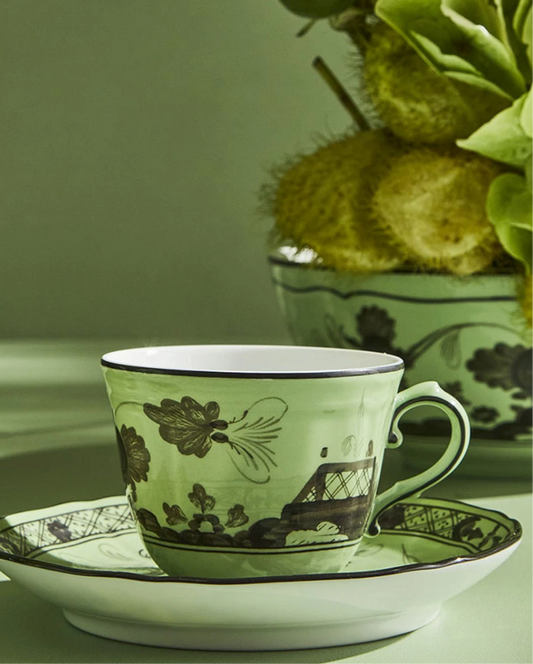 GINORI 1735 Designer porcelain oriente italiano bario coffee saucer