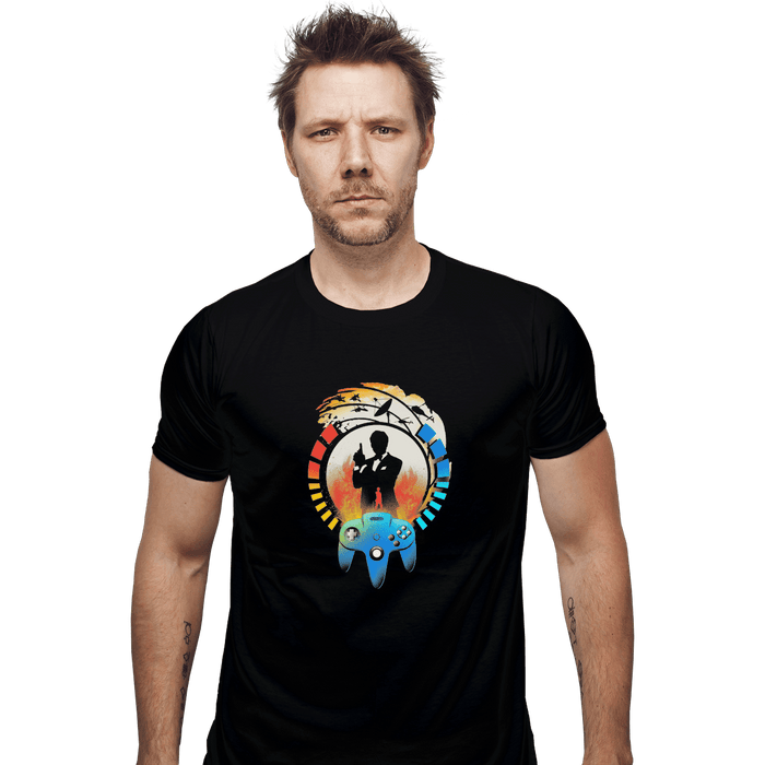 Shirts Fitted Shirts, Mens / Small / Black Golden Gun 64