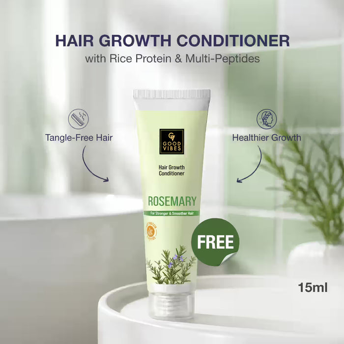 Good Vibes Rosemary Rice Protein & Multi Peptide Hair Growth Conditioner 15 ml