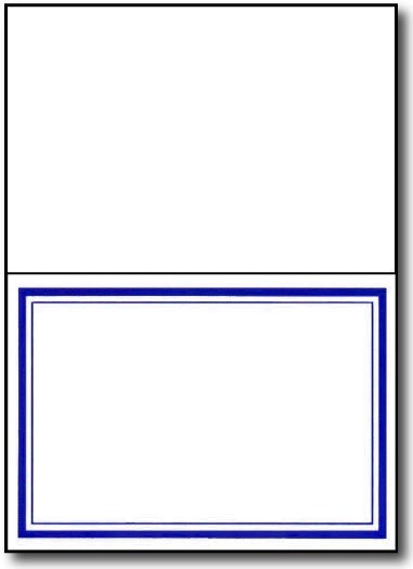 80lb Microperforated Blue Foil 5" x 7" Greeting Cards.