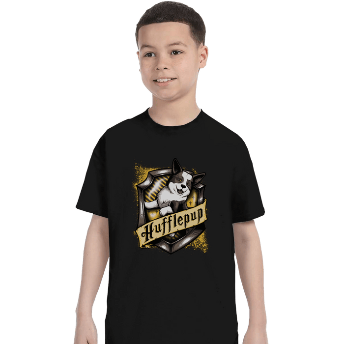 Shirts T-Shirts, Youth / XL / Black Hairy Pupper House Hufflepup