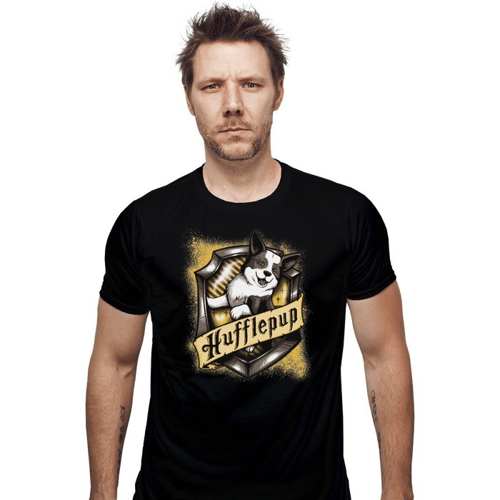 Shirts Fitted Shirts, Mens / Small / Black Hairy Pupper House Hufflepup
