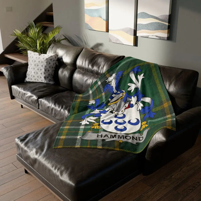 Hammond Family Crest Cozy Blanket for Home Decor