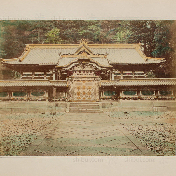 Hand Tinted Albumen of Toshogu Shrine | Antique Japanese Photograph