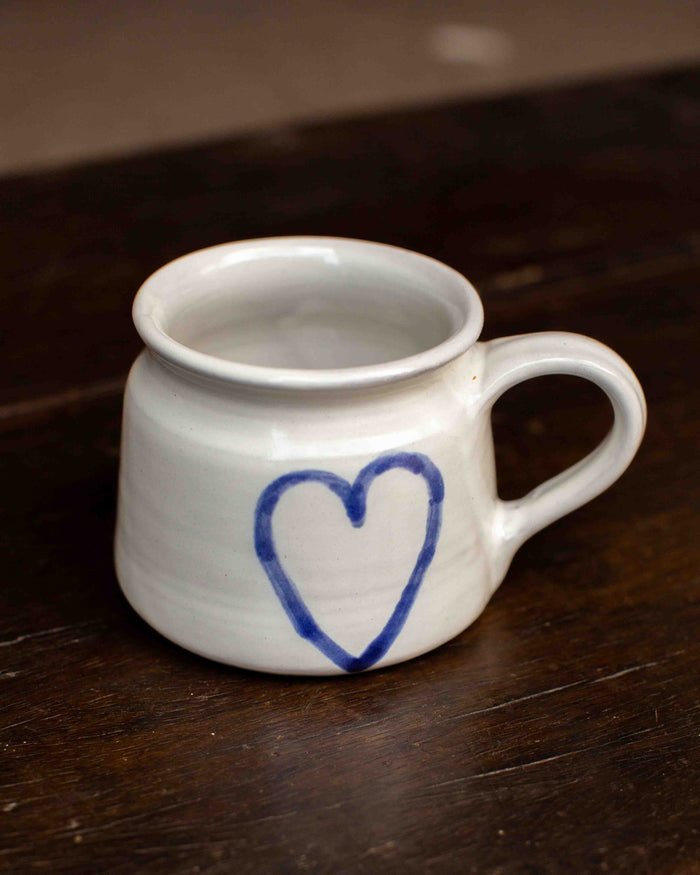 Handmade Blue Heart Mug Nepal - Precious Sparkle