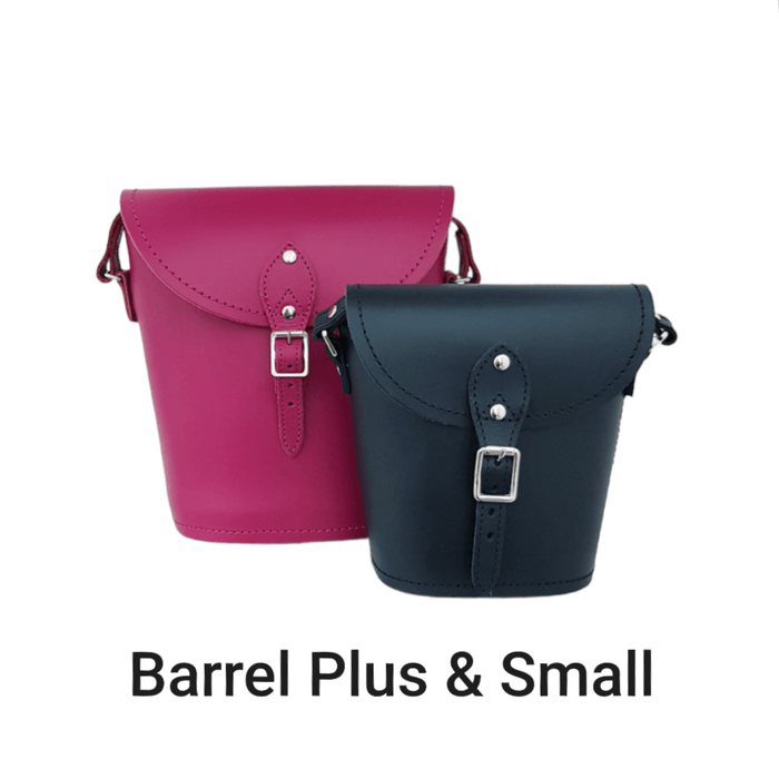 Handmade Leather Barrel Bag - Pastel Cream - Bascora