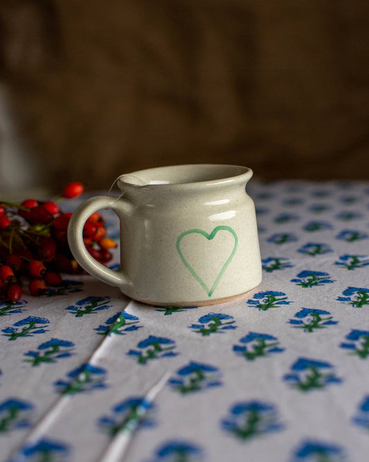 Handmade Turquoise Heart Mug Nepal - Precious Sparkle