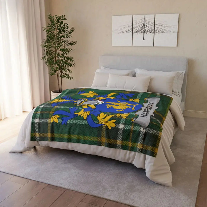 Personalized Family Crest Hanratty Blanket Bedding Decor