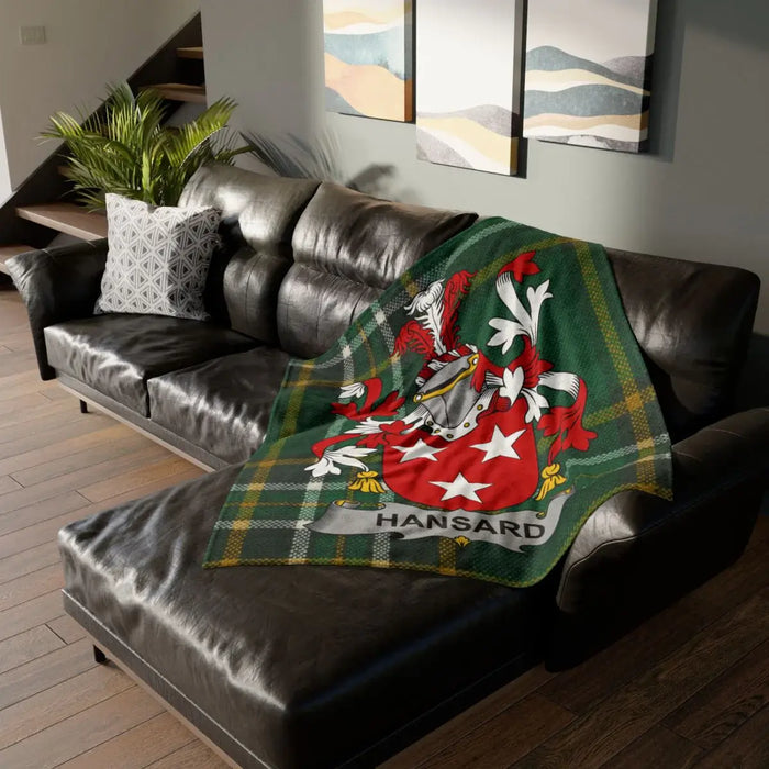 Hansard Family Crest Tartan Blanket for Cozy Comfort