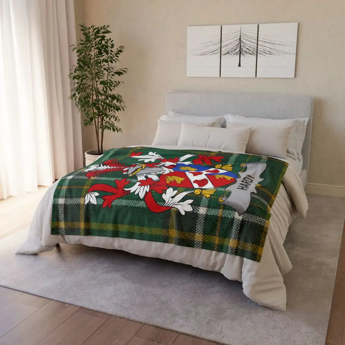 Coat of Arms Throws Blanket with Family Crest Design