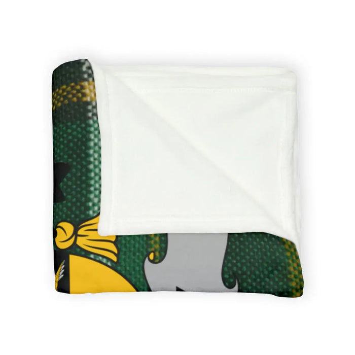 Green and Yellow Patterned Cozy Blanket