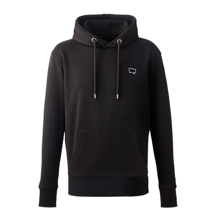 S / Black Hoodie / White Logo