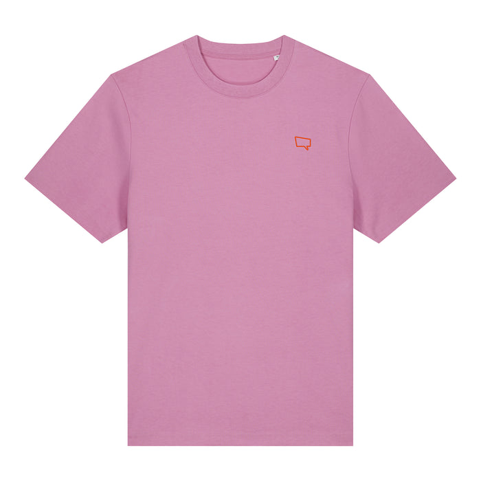 XS / Bubble Pink Tee / Orange Logo