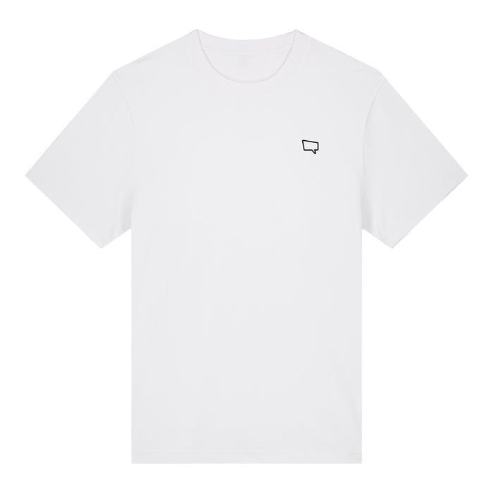 XS / White Tee / Black Logo