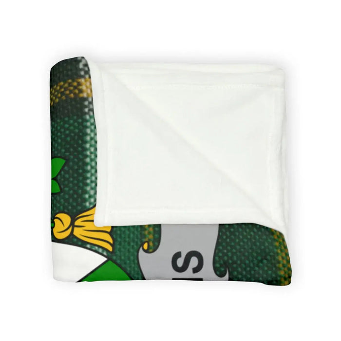 Green and White Soft Cozy Blanket for Home Decor