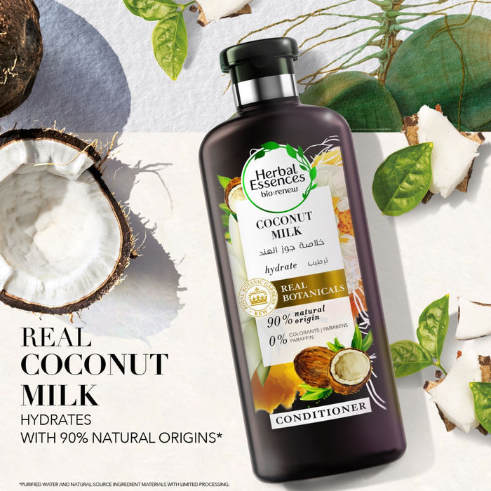 Herbal Essences Bio Renew Hydrating Hair Conditioner with Coconut Milk, 400ml - Makkah Pharmacy