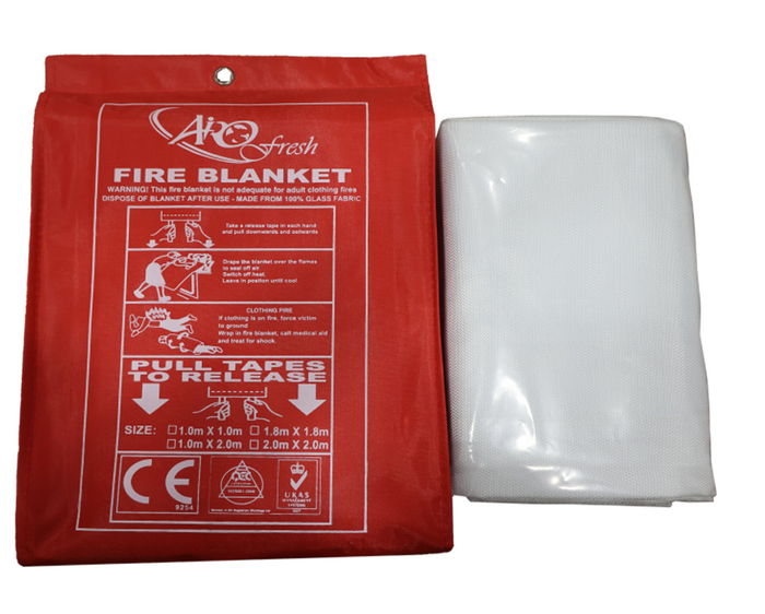 High-Performance Fiberglass Fire Blanket - Heat & Flame Resistant 1x2mtr