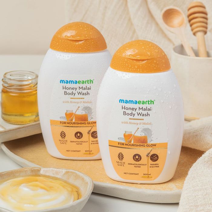 honey malai body wash for dry skin