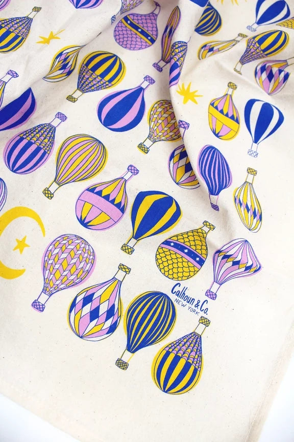 Hot Air Balloon Tea Towel