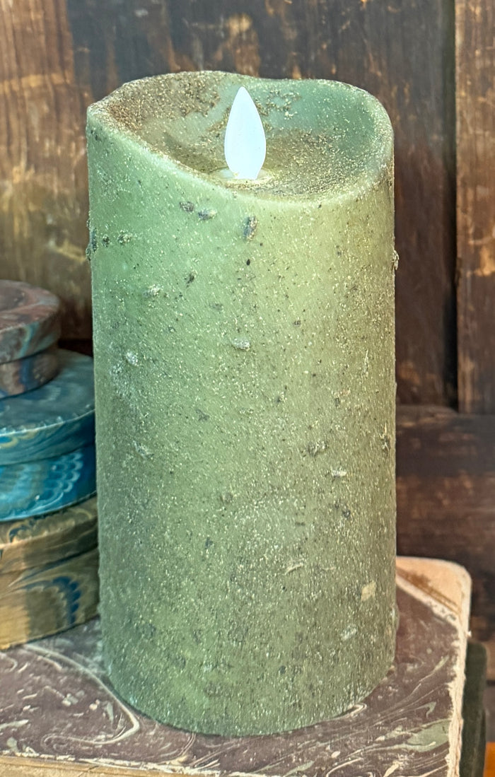 HSZ-LFC-S Large Realistic Flame Candle - Sage - Herbal Scented
