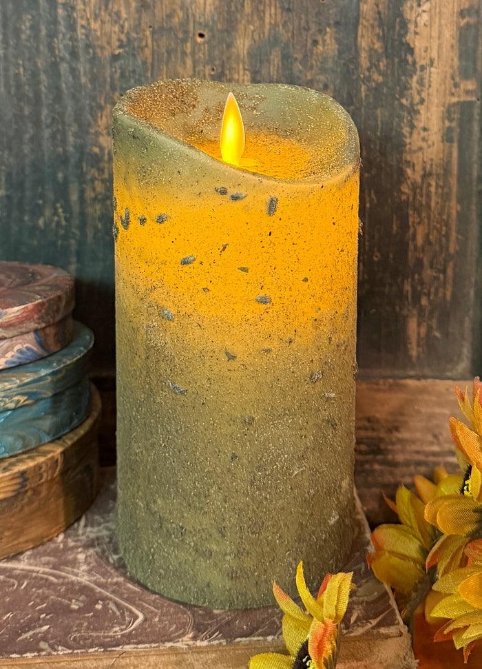 HSZ-LFC-S Large Realistic Flame Candle - Sage - Herbal Scented