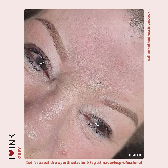 Tina Davies x Perma Blend I ❤️ INK Eyebrow Pigments Grey - Organic-based, Hybrid Eyebrow Permanent Makeup Pigments