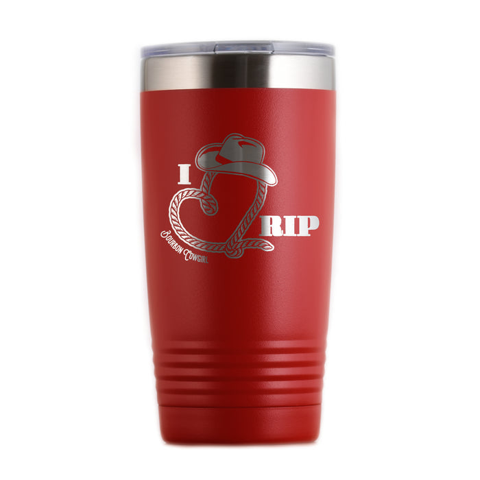 Red I Heart Rip Tumbler