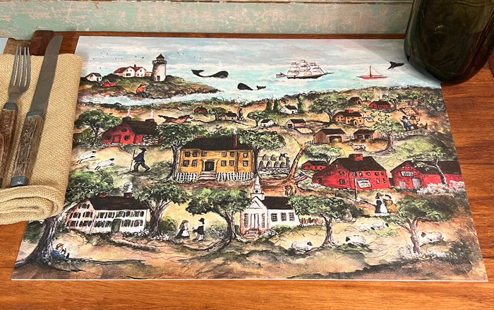 MKM-VP4 York Summer Village 18x13½ Vinyl Placemat - Circa Exclusive!